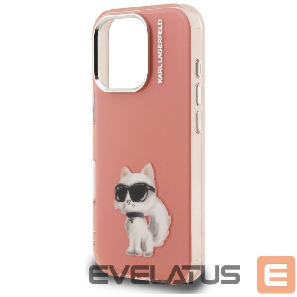 Другие товары Karl Lagerfeld Karl Lagerfeld IML Aquarelle Choupette & Logo iPhone 16 Pro Case - Pink