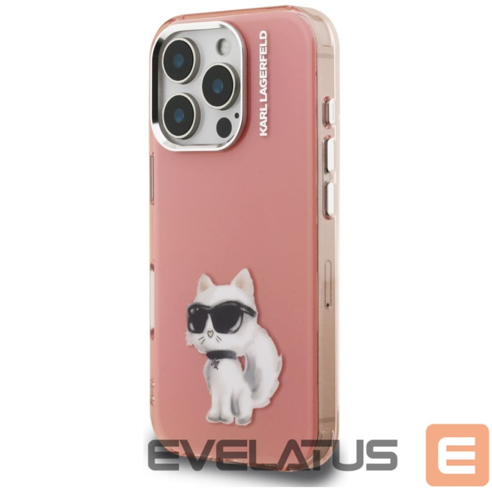 Другие товары Karl Lagerfeld Karl Lagerfeld IML Aquarelle Choupette & Logo iPhone 16 Pro Case - Pink