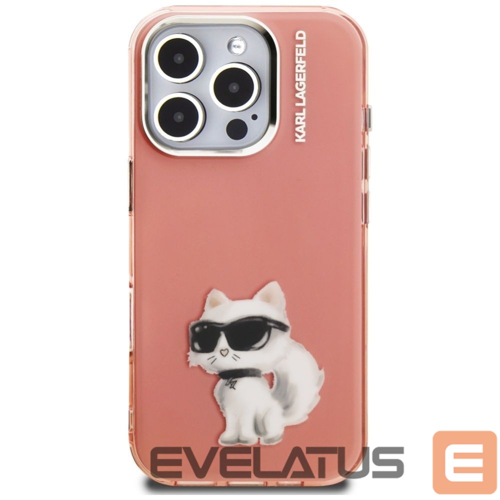 Другие товары Karl Lagerfeld Karl Lagerfeld IML Aquarelle Choupette & Logo iPhone 16 Pro Case - Pink