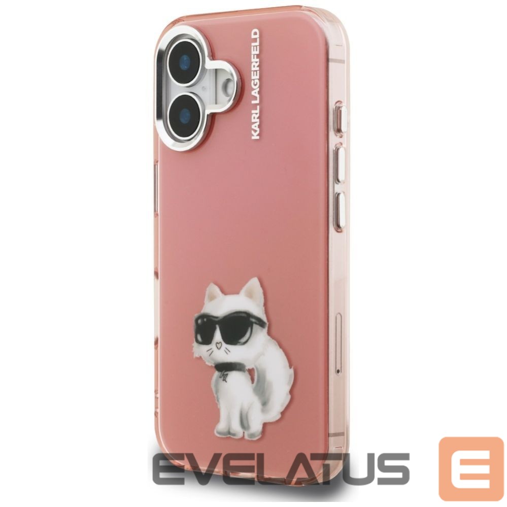 Другие товары Karl Lagerfeld Karl Lagerfeld IML Aquarelle Choupette & Logo iPhone 16 Case - Pink