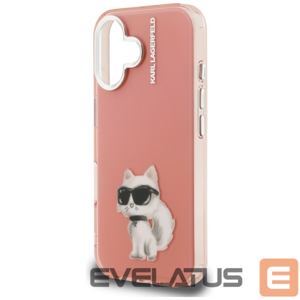 Другие товары Karl Lagerfeld Karl Lagerfeld IML Aquarelle Choupette & Logo iPhone 16 Case - Pink
