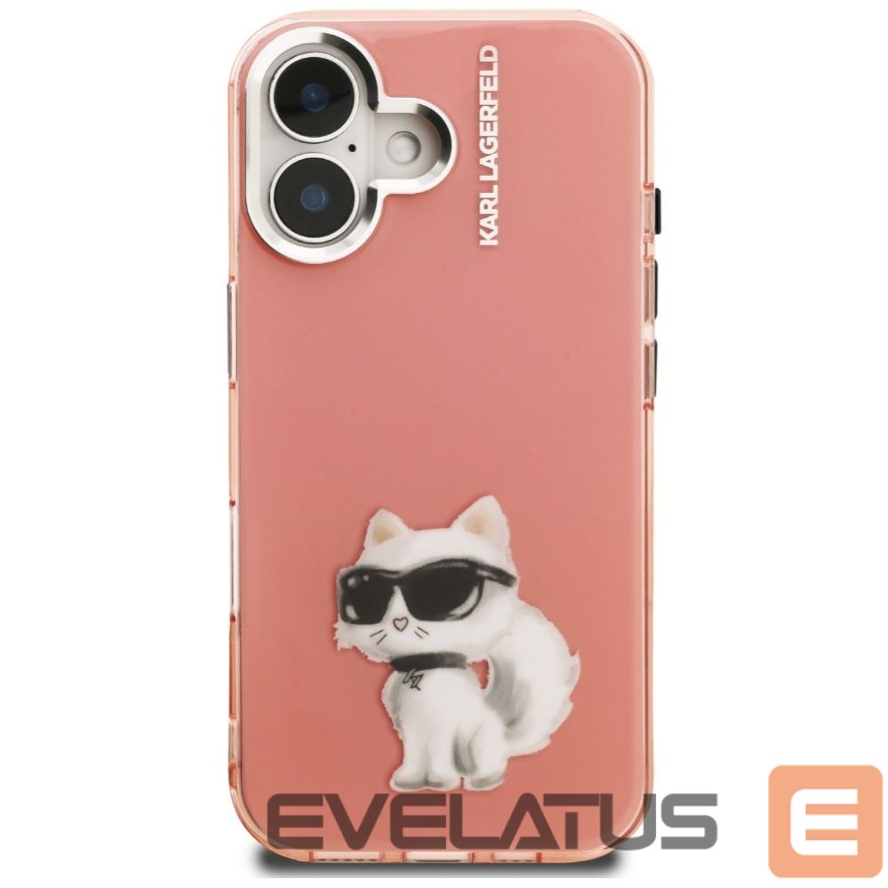 Другие товары Karl Lagerfeld Karl Lagerfeld IML Aquarelle Choupette & Logo iPhone 16 Case - Pink