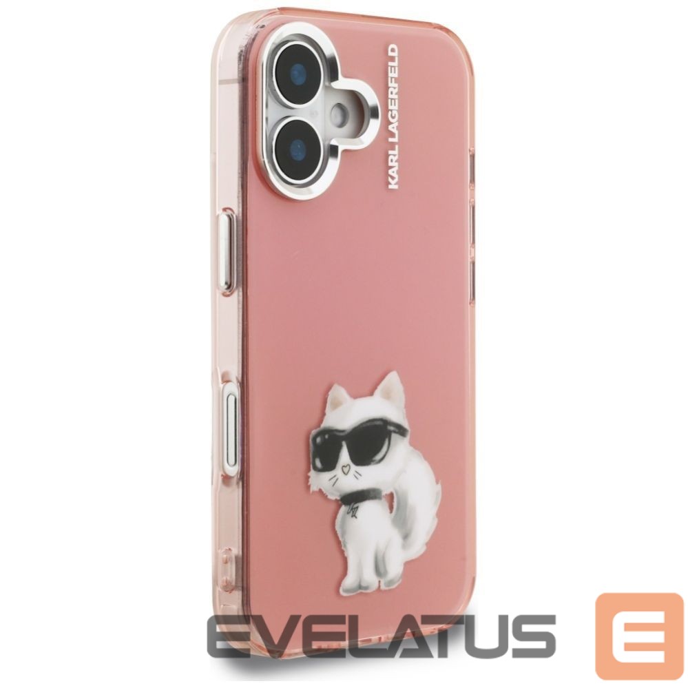 Другие товары Karl Lagerfeld Karl Lagerfeld IML Aquarelle Choupette & Logo iPhone 16 Case - Pink