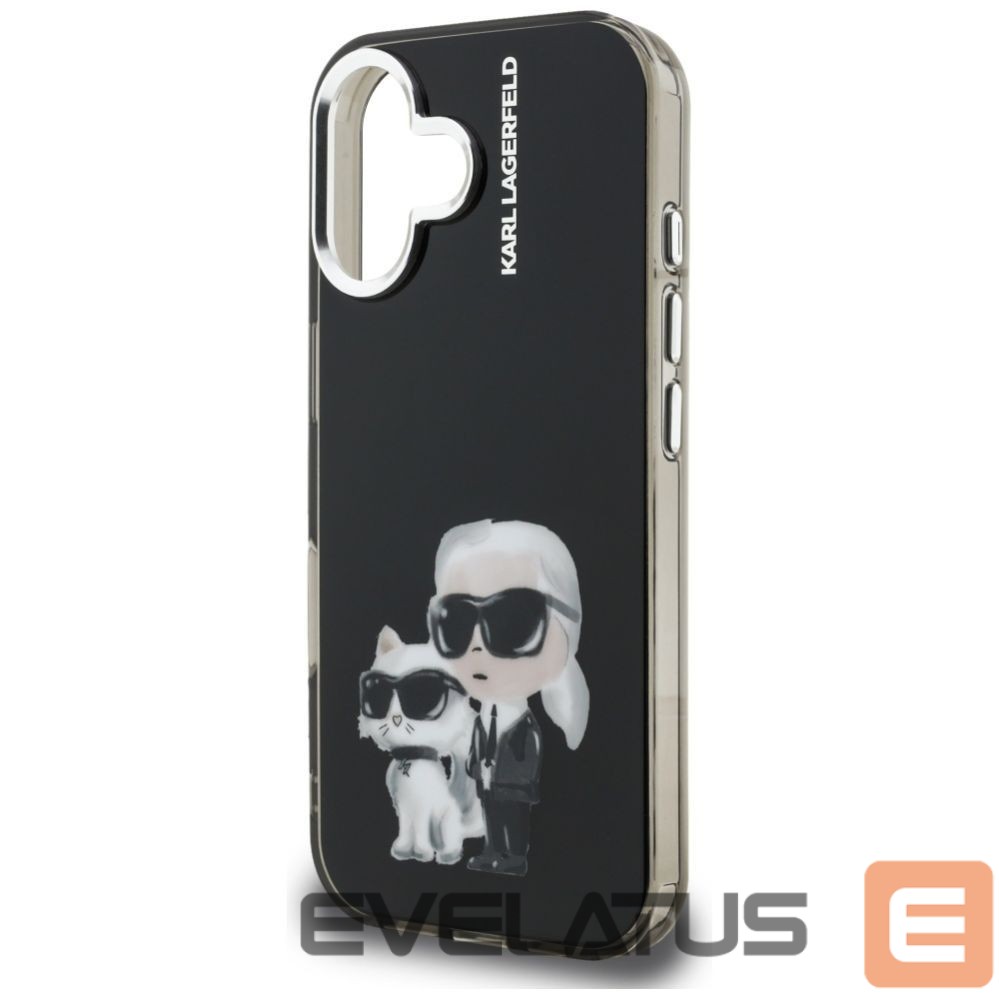 Другие товары Karl Lagerfeld Karl Lagerfeld IML Aquarelle Karl & Choupette & Logo iPhone 16 Case - Black