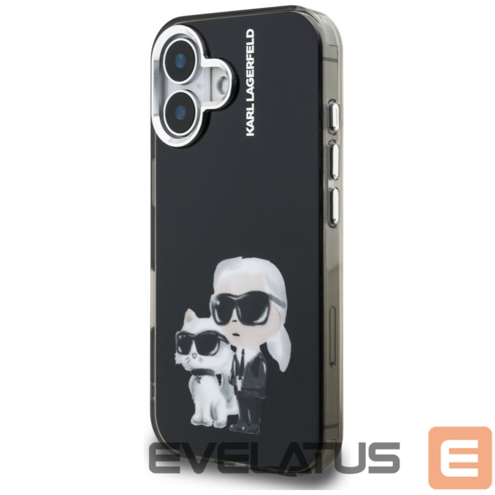 Другие товары Karl Lagerfeld Karl Lagerfeld IML Aquarelle Karl & Choupette & Logo iPhone 16 Case - Black