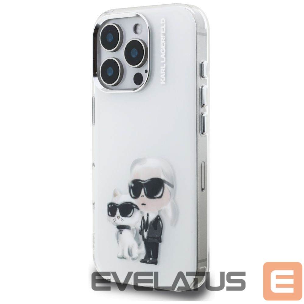 Другие товары Karl Lagerfeld Karl Lagerfeld IML Aquarelle Karl & Choupette & Logo Case for iPhone 16 Pro Max - White