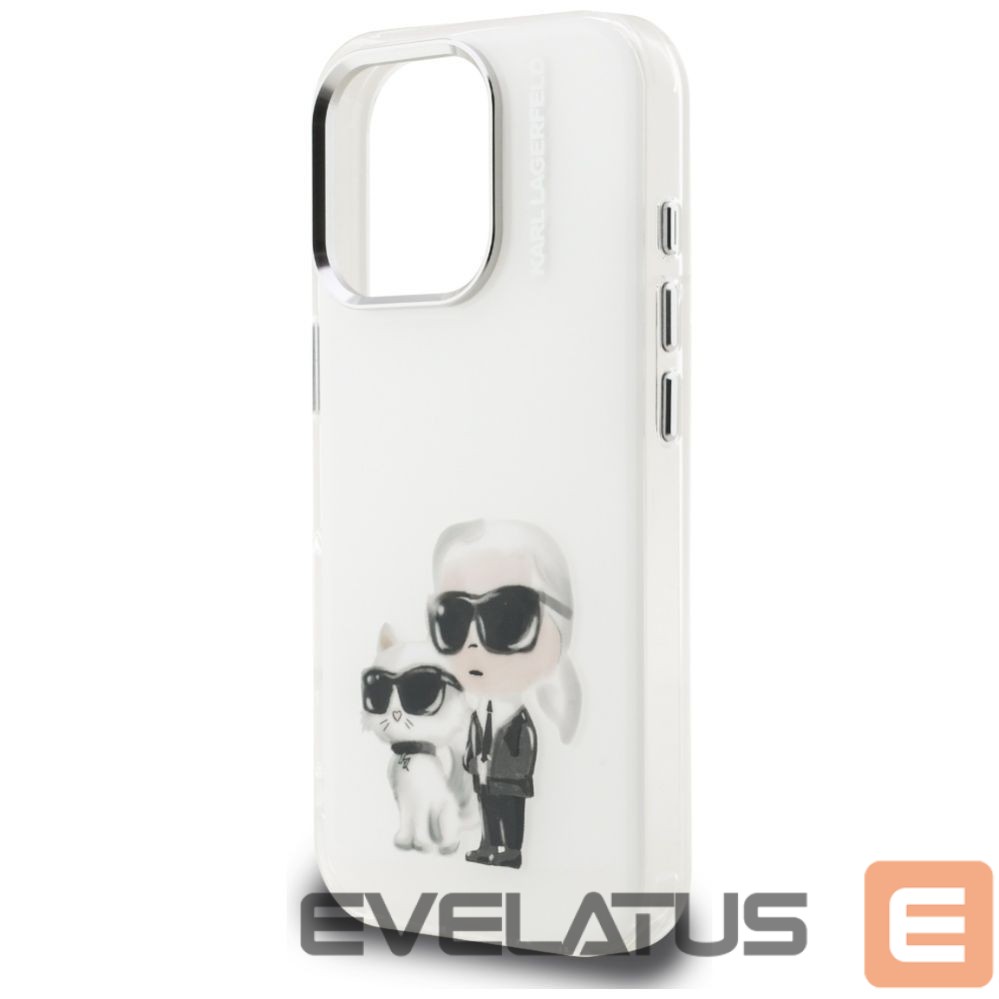 Другие товары Karl Lagerfeld Karl Lagerfeld IML Aquarelle Karl & Choupette & Logo Case for iPhone 16 Pro Max - White
