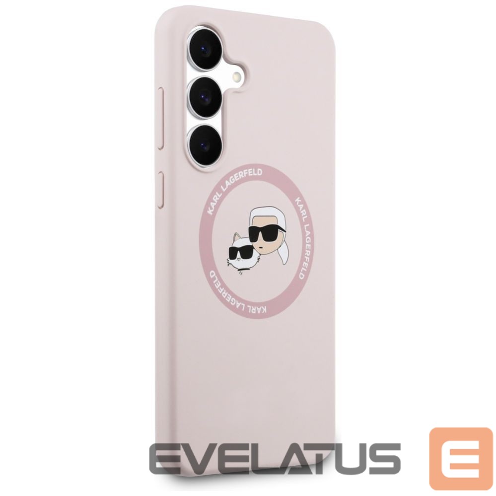 Другие товары Karl Lagerfeld Karl Lagerfeld Silicone Karl & Choupette Heads MagSafe Case for Samsung Galaxy S25 FE - Pink