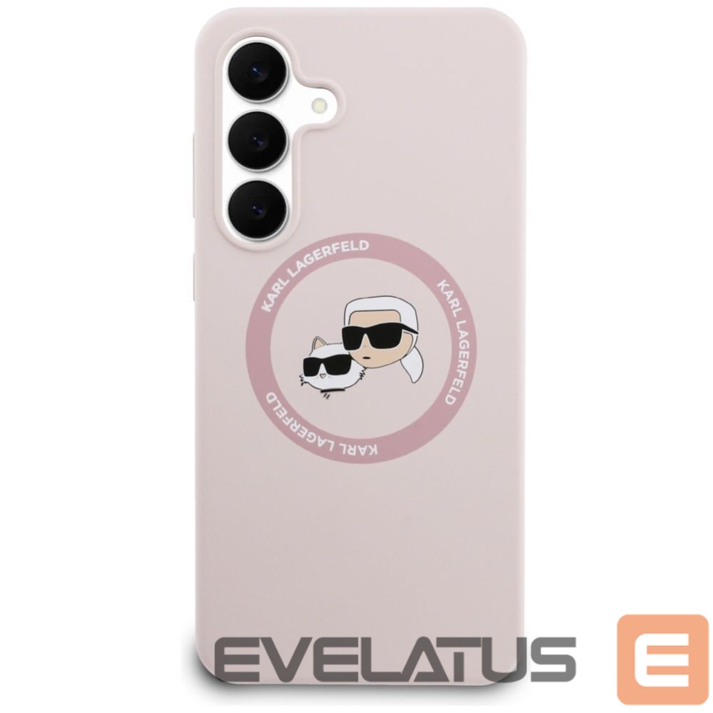 Другие товары Karl Lagerfeld Karl Lagerfeld Silicone Karl & Choupette Heads MagSafe Case for Samsung Galaxy S25 FE - Pink