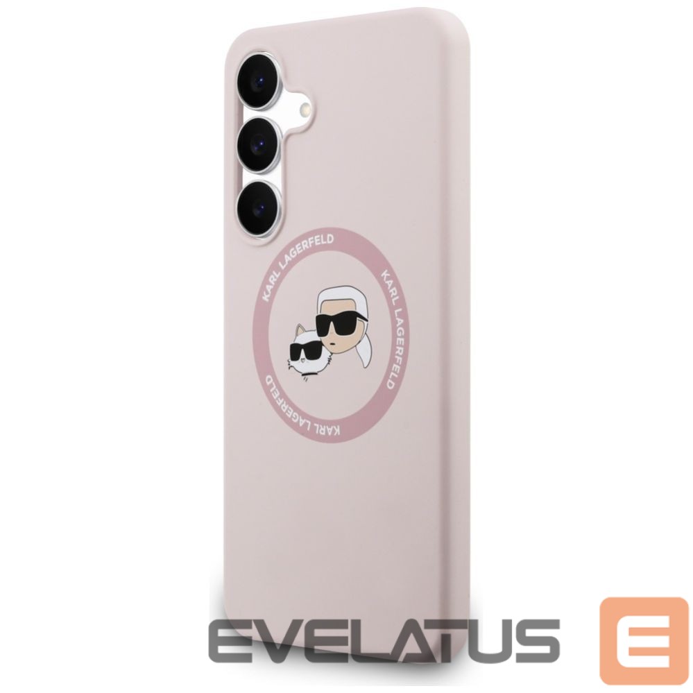 Другие товары Karl Lagerfeld Karl Lagerfeld Silicone Karl & Choupette Heads MagSafe Case for Samsung Galaxy S25 FE - Pink