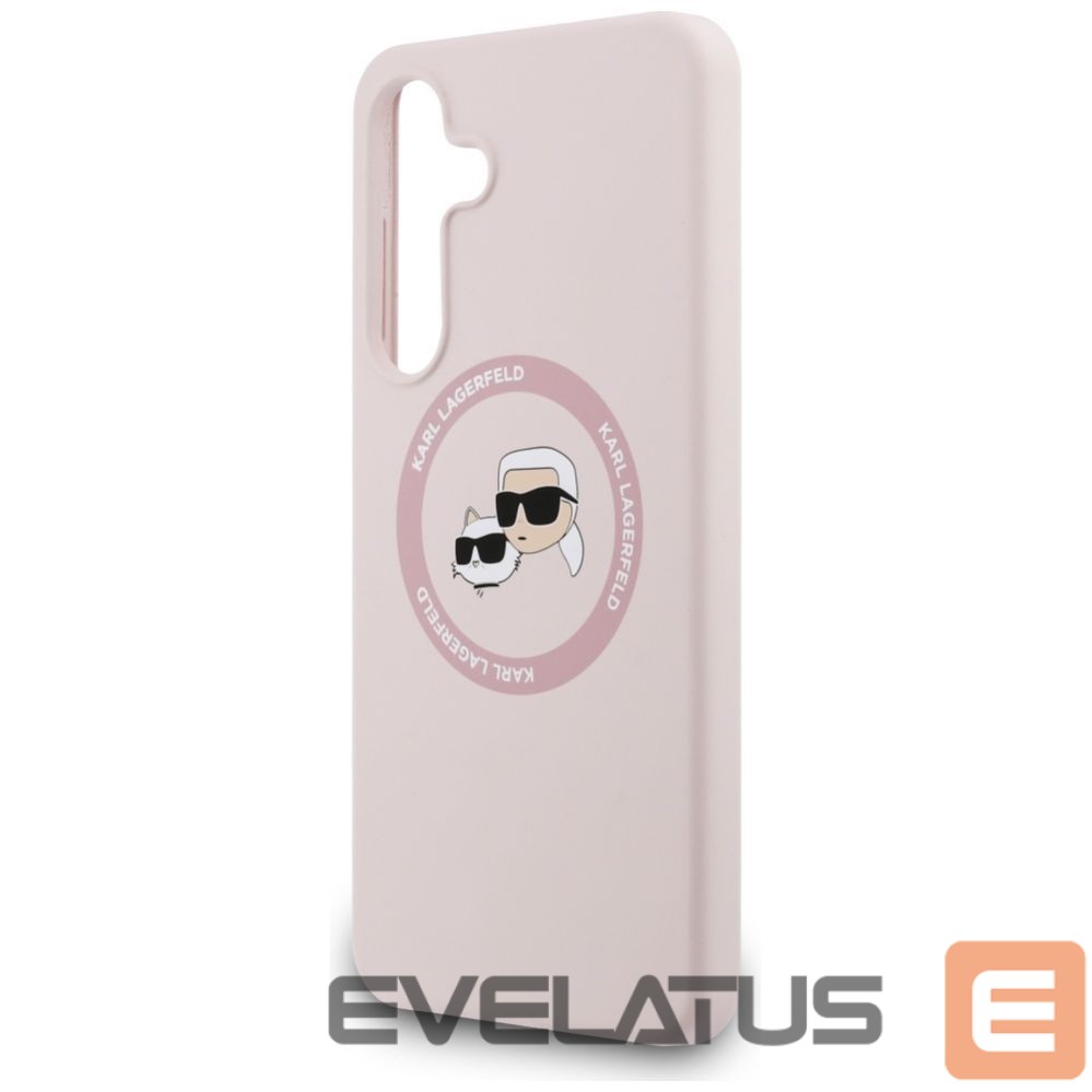 Другие товары Karl Lagerfeld Karl Lagerfeld Silicone Karl & Choupette Heads MagSafe Case for Samsung Galaxy S25 FE - Pink