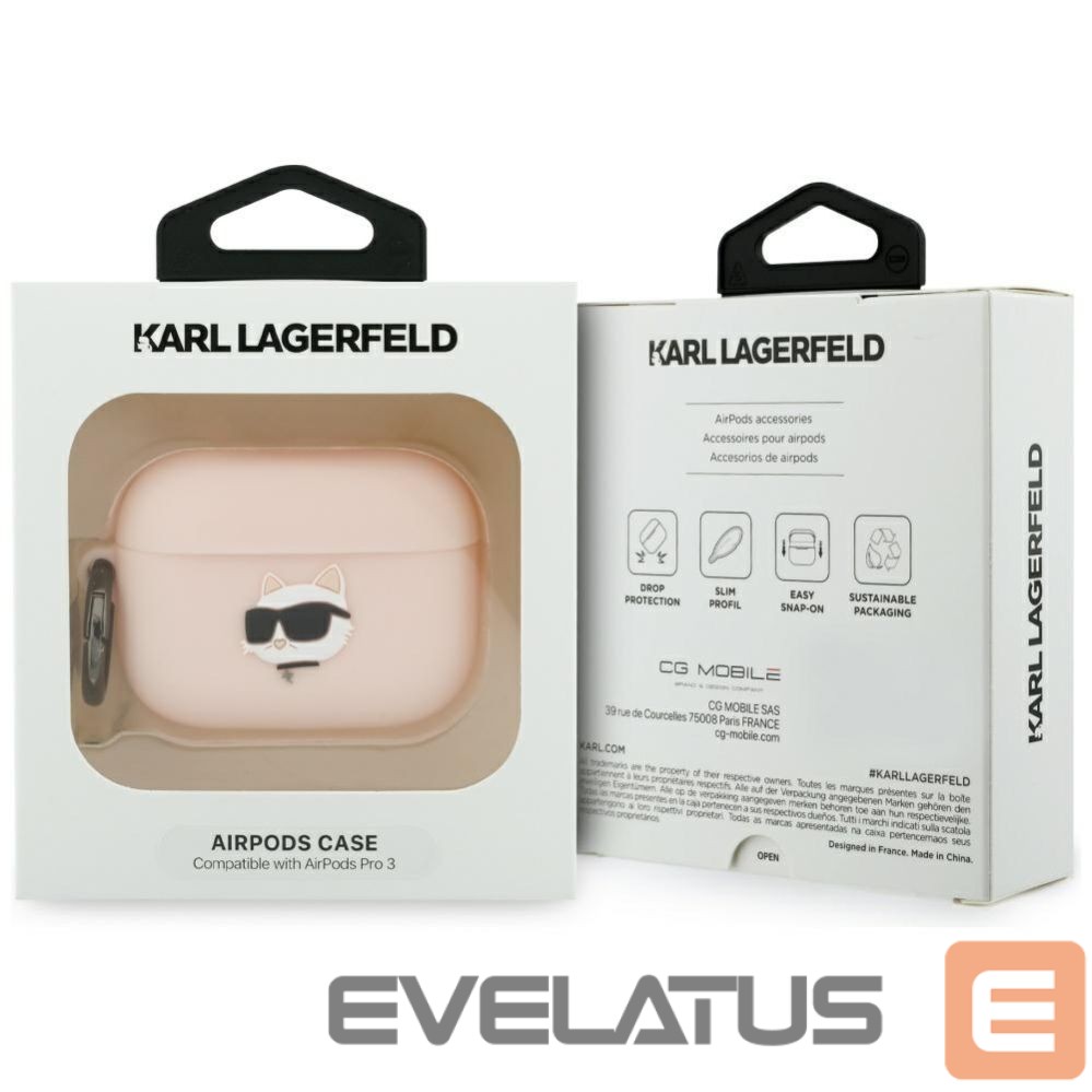 Другие товары Karl Lagerfeld Karl Lagerfeld Silicone Chaupette Head 3D Case for AirPods Pro 3 - Pink