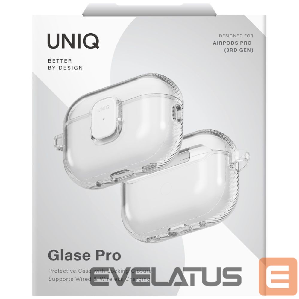 Другие товары UNIQ Uniq Glase Pro Case for AirPods Pro 3 Lock Case - Transparent