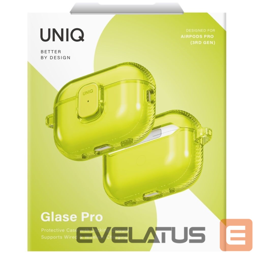 Другие товары UNIQ Uniq Glase Pro Case for AirPods Pro 3 Lock Case - Transparent Yellow