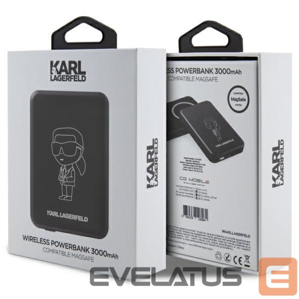 Другие товары Karl Lagerfeld Karl Lagerfeld Ikonik MagSafe 5W 3000mAh Inductive Power Bank - Black