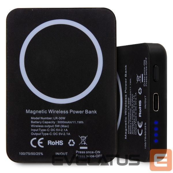 Другие товары Karl Lagerfeld Karl Lagerfeld Ikonik MagSafe 5W 3000mAh Inductive Power Bank - Black