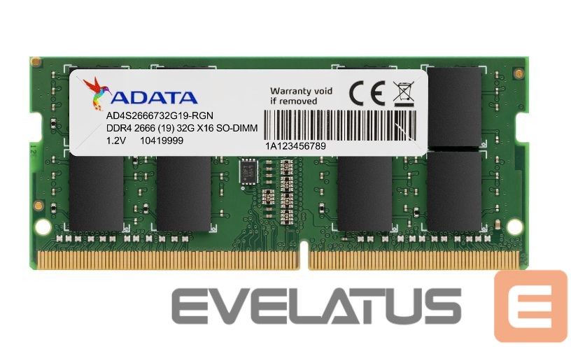 Оперативная память DDR4 ADATA Premier DDR4 RAM 8 GB, SO-DIMM, 2666 MHz, Notebook, Registered No, ECC No