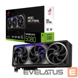 Графическая карта / Видеокарты Asus  Graphics Card||NVIDIA GeForce RTX 5080|16 GB|GDDR7|256 bit|PCIE 5.0 16x|Triple slot Fansink|2xHDMI|3xDisplayPort|ASTRAL-RTX5080-O16G-GAM 
