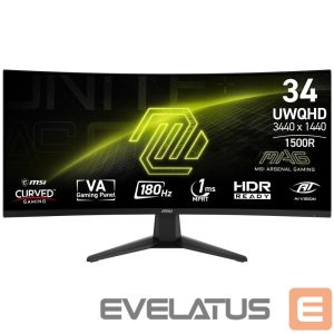 Монитор MSI  LCD Monitor||MAG 346CQ|34"|Gaming/Curved|Panel VA|3440x1440|16:9|180 Hz|1 ms|MAG346CQ 