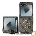 Чехол на заднюю панель Guess  Guess Leather 4G Metal Logo Case for Samsung Galaxy Z Flip 6 - Brown 