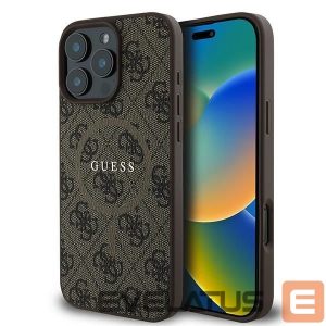Чехол на заднюю панель Guess  Guess 4G Ring Classic Logo MagSafe iPhone 16 Pro Case - Brown 