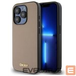 Другие товары DKNY  DKNY Grained Metal Logo MagSafe iPhone 15 Pro Case - Beige 