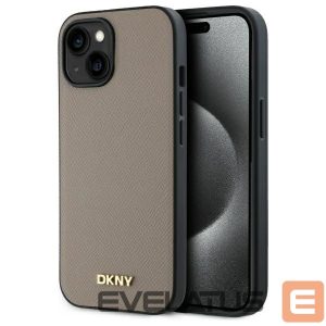 Другие товары DKNY  DKNY Grained Metal Logo MagSafe iPhone 15 Case - Beige 