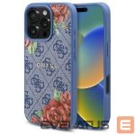 Другие товары Guess  Guess 4G Flowers Print MagSafe case for iPhone 16 Pro Max - blue 