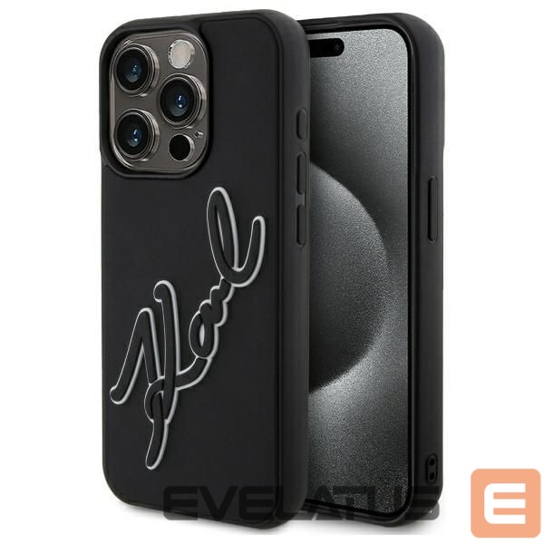 Другие товары Karl Lagerfeld Karl Lagerfeld 3D Rubber Signature Case for iPhone 15 Pro - Black