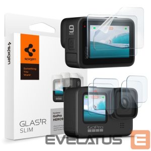Другие товары Spigen  Spigen Glass.tR Slim Tempered Glass + Film 2-Set for GoPro Hero 9 / 10 / 11 / 12 - Transparent 