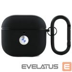 Другие товары BMW  BMW BMA4SSLBK AirPods 4 cover black/black Geniune Leather Silver Logo 