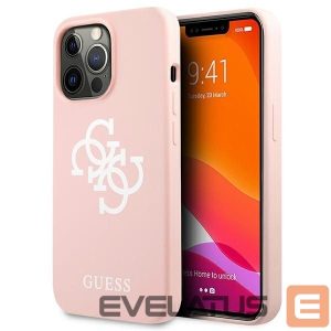 Другие товары Guess  Guess Silicone 4G Logo Case for iPhone 13 Pro Max 6.7" - Pink 