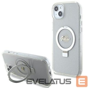 Другие товары Guess  Guess GUHMP15MHRSGSD iPhone 15 Plus / 14 Plus 6.7" transparent/transparent hardcase Ring Stand Script Glitter MagSafe 