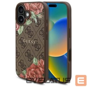 Другие товары Guess  Guess GUHMP16SP4ROPEMCW iPhone 16 6.1" brown/brown hardcase 4G Flowers Print MagSafe 