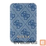 Другие товары Guess  Guess Powerbank inductive 15W GUPB5FP4EMGB 5000mAh blue/blue 4G Leather Metal Logo MagSafe 