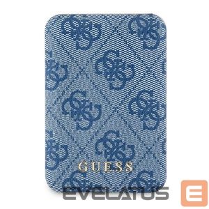 Другие товары Guess  Guess Powerbank inductive 15W GUPB5FP4EMGB 5000mAh blue/blue 4G Leather Metal Logo MagSafe 