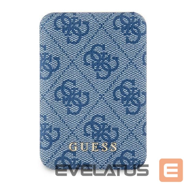 Другие товары Guess Guess Powerbank inductive 15W GUPB5FP4EMGB 5000mAh blue/blue 4G Leather Metal Logo MagSafe