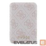 Другие товары Guess  Guess Powerbank inductive 15W GUPB5FP4EMGP 5000mAh pink/pink 4G Leather Metal Logo MagSafe 