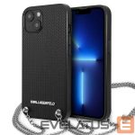 Другие товары Karl Lagerfeld  Karl Lagerfeld Leather Textured and Chain Case for iPhone 13 / 14 / 15 6.1" - Black 