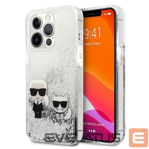 Другие товары Karl Lagerfeld  Karl Lagerfeld Liquid Glitter Karl&Choupette case for iPhone 13 Pro Max 6.7" - silver 