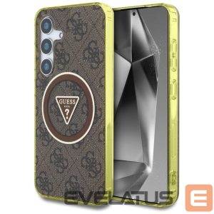 Другие товары Guess  Guess 4G Glitter Triangle Buttons MagSafe Case for Samsung Galaxy S25 Brown 