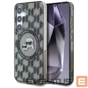 Другие товары Karl Lagerfeld  Case Karl Lagerfeld Button Karl&Choupette Heads On KL Pattern MagSafe Samsung Galaxy S25 black 
