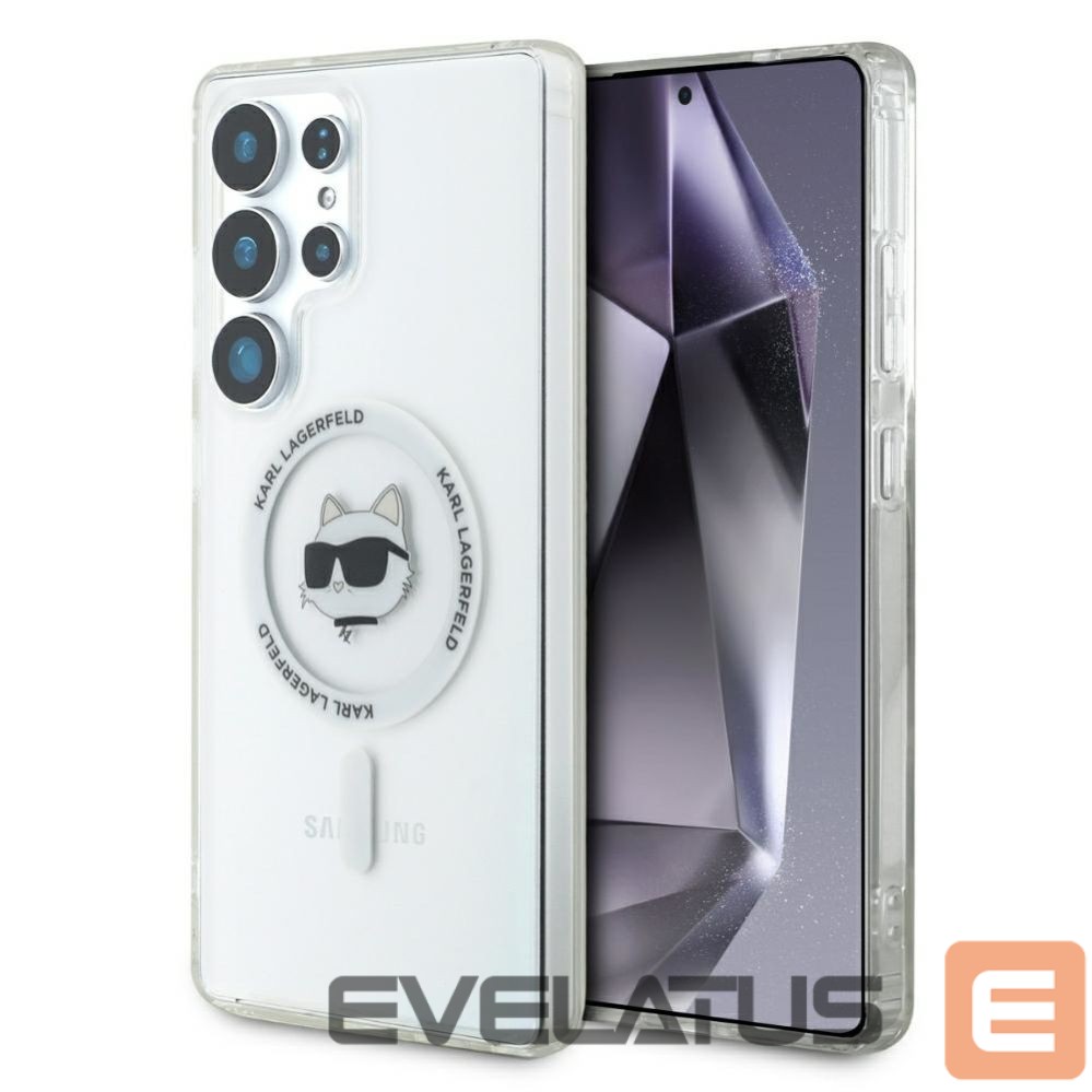 Другие товары Karl Lagerfeld Case Karl Lagerfeld Button Choupette Head Printed Logo MagSafe Samsung Galaxy S25 Ultra white
