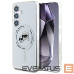 Другие товары Karl Lagerfeld  Case Karl Lagerfeld Button Karl & Choupette Heads Printed Logo MagSafe Samsung Galaxy S25 white 