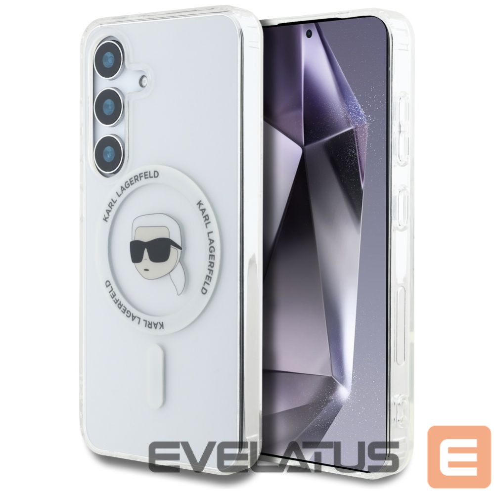Другие товары Karl Lagerfeld Case Karl Lagerfeld Button Karl Head Printed Logo MagSafe Samsung Galaxy S25 white