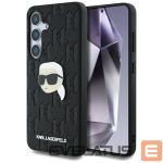 Другие товары Karl Lagerfeld  Karl Lagerfeld Leather Monogram Pin Logo Karl Head Samsung Galaxy S25 Case Black 