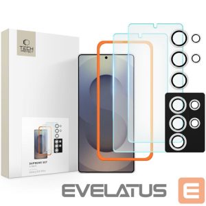 Другие товары Tech-Protect  Tech-Protect Supreme Set for Samsung Galaxy S25 Ultra 2x Tempered Glass Screen Protector / Camera Tempered Glass - Clear 