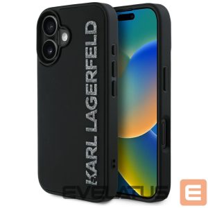 Другие товары Karl Lagerfeld  Karl Lagerfeld HC 3D Rubber Elongated Glitter iPhone 16 Case - Black 