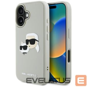 Другие товары Karl Lagerfeld  Karl Lagerfeld HC 3D Rubber Double Heads iPhone 16 Case - Beige 