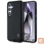 Другие товары Mercedes-Benz  Mercedes Leather Curved Stitches Case for Samsung Galaxy S25 - Black 
